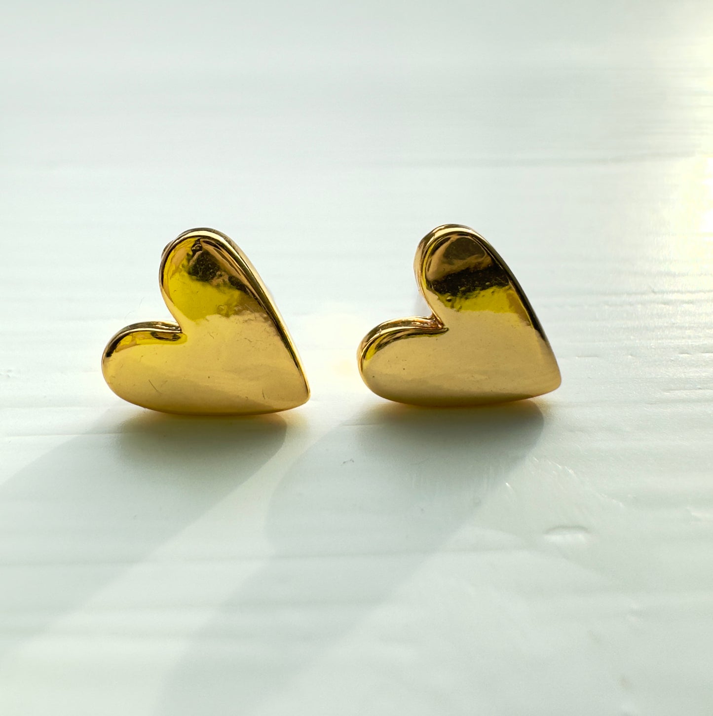 Be Mine Gold Heart Earrings