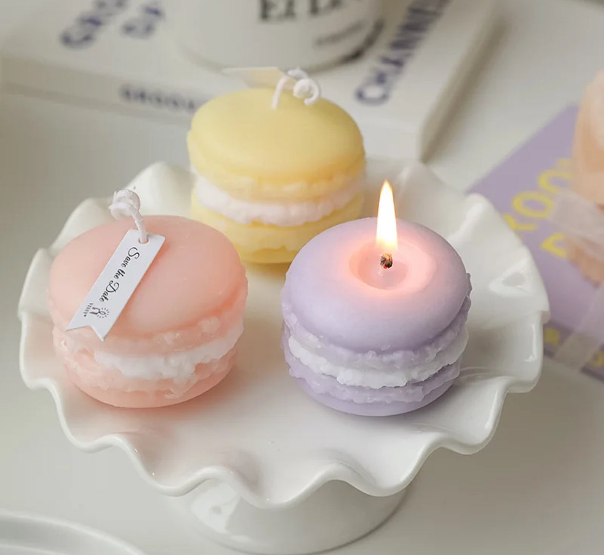 Handmade Macaroon Candle