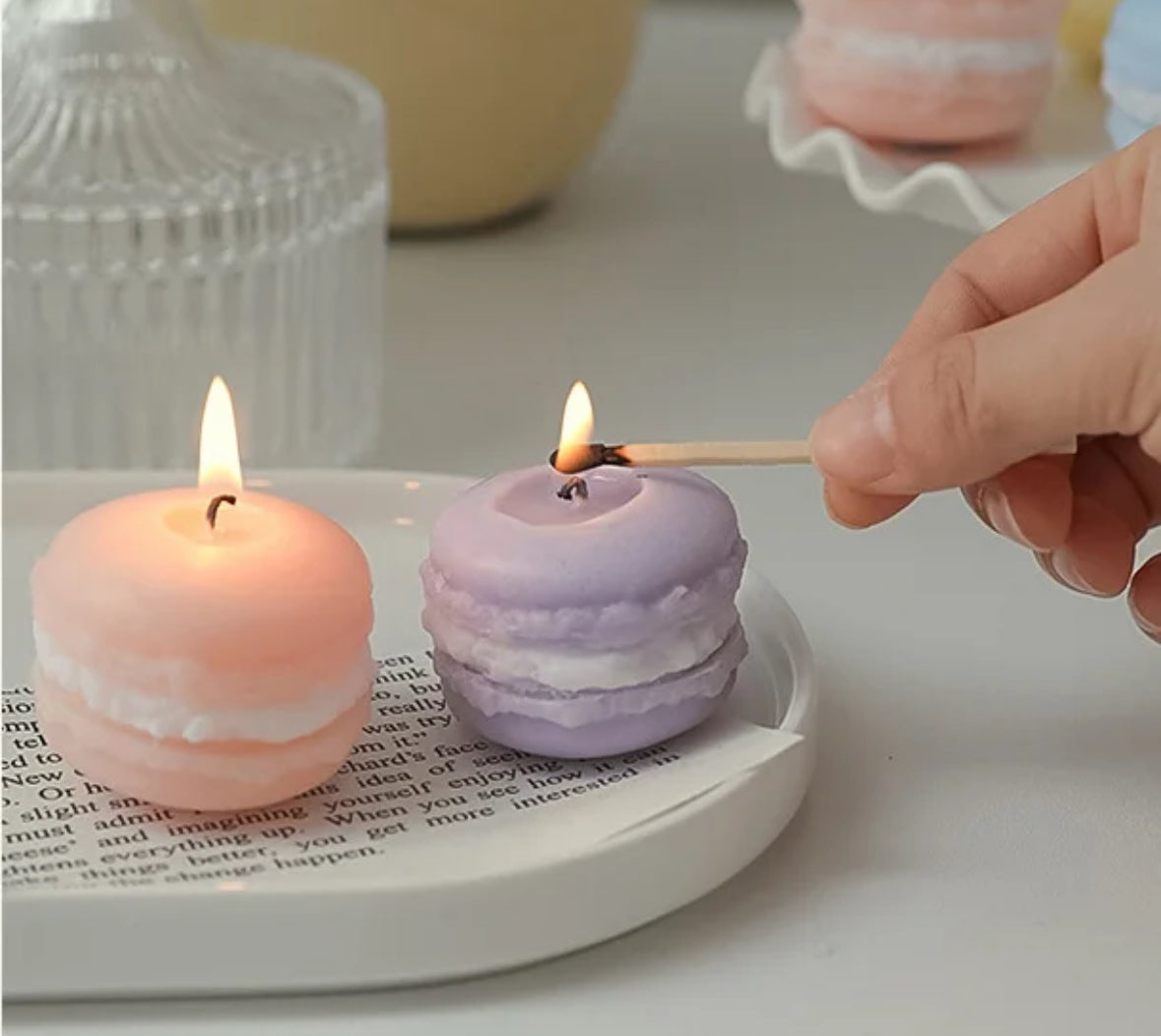 Handmade Macaroon Candle