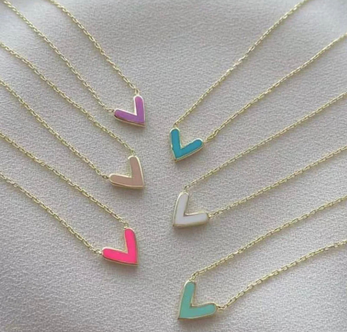 Love Heart in Chain Necklace