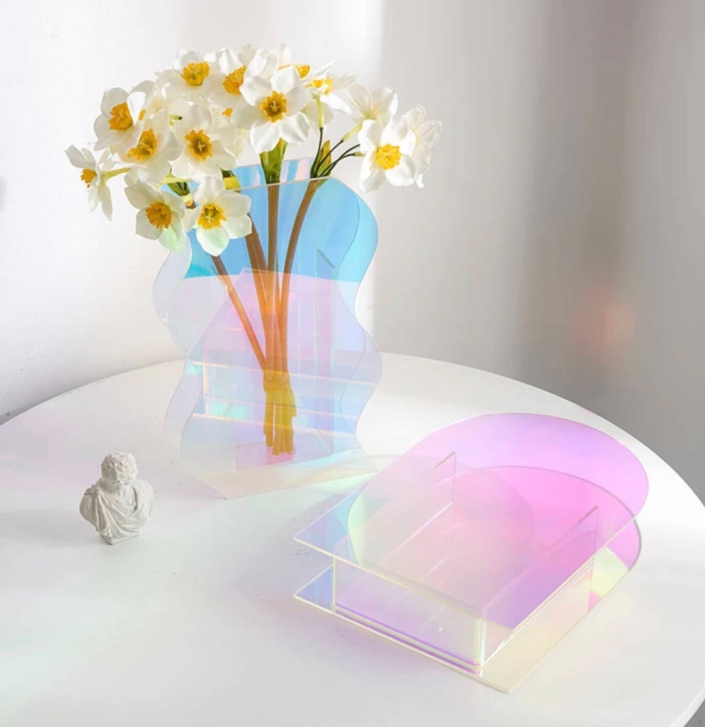 Iridescent Acrylic Flower Vase